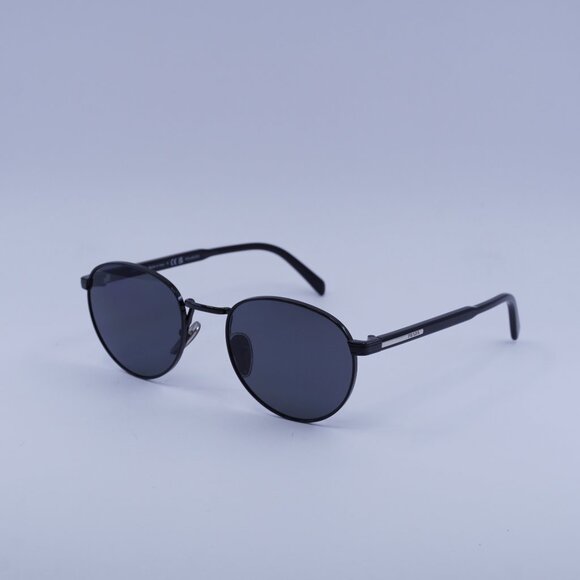Prada PRB51S 1AB5Z1 Sunglasses Black Round Frame, Black Polarized Lenses - Picture 1 of 10